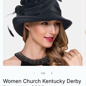 Forbusite Elegant Black Women's Derby Hat